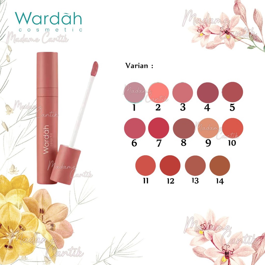 ✿ MADAME ✿ WARDAH COLORFIT VELVET MATTE LIP MOUSSE - LIPCREAM MATTE BPOM