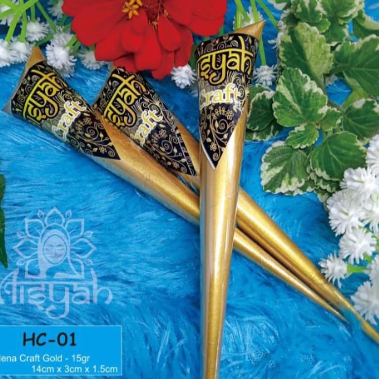 

<C-ELW〕 <㊛〕 henna aisyah - henna craft gold dan silver best seller 1pcc 10rb