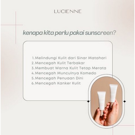 FREE GIFT - LUCIENNE tinted glowing sunscreen kemasan baru ungu spf 50PA+++ sunblock pelembab wajah matahari murah bpom pelindung muka niacinamide mencerahkan glow melembabkan skincare make up skin care