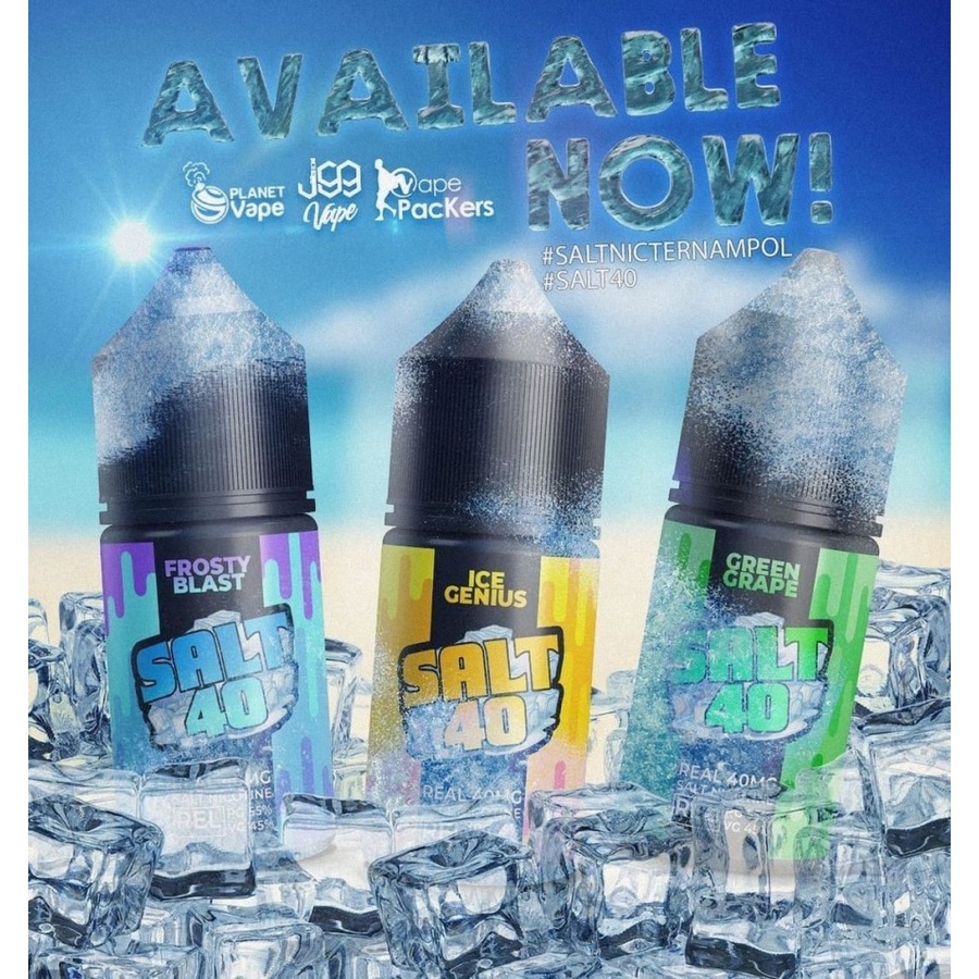 Salt 40 salt40 Ice Genius Salt Nic 30ML by J99 Vape x VPacker