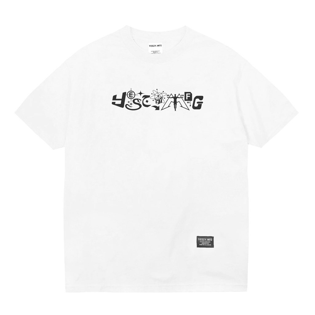 YESZY.MFG Tshirt White Physco F Black