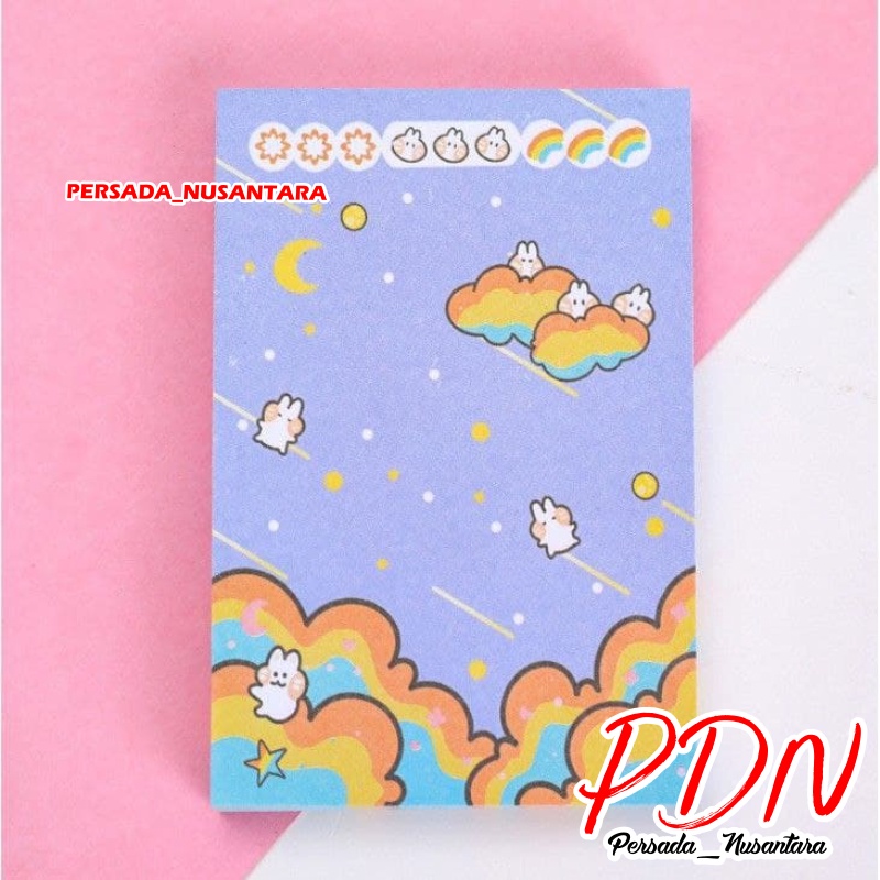 STICKY NOTE NOTES AESTHETIC TO DO LIST MEMO PAD RABBIT STICKY STIKY STIKI STIK NOTE NOTES LUCU KERTAS MEMO PAPER TEMPEL CATATAN KERTAS MOTIF PASTEL MEMOPAD NOTEPAD NOTE NOTES KOREA PERLENGKAPAN TULIS MENULIS AESTHETIC KARAKTER LUCU PN83