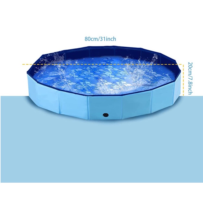 Kolam Renang Lipat Bak Air Perawatan Mandi Hewan Peliharaan Anjing Kucing Grooming Hewan