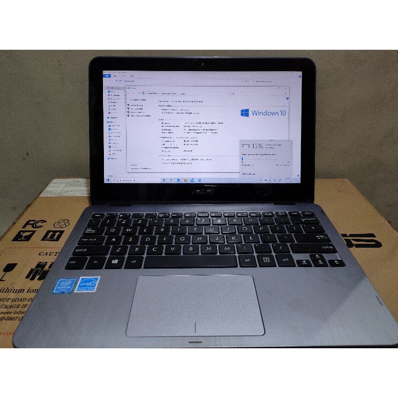 Asus VivoBook Flip TP203NAH Intel Pentium N4200 DDR3 4G SSD 128GB Notebook Bekas Laptop Second
