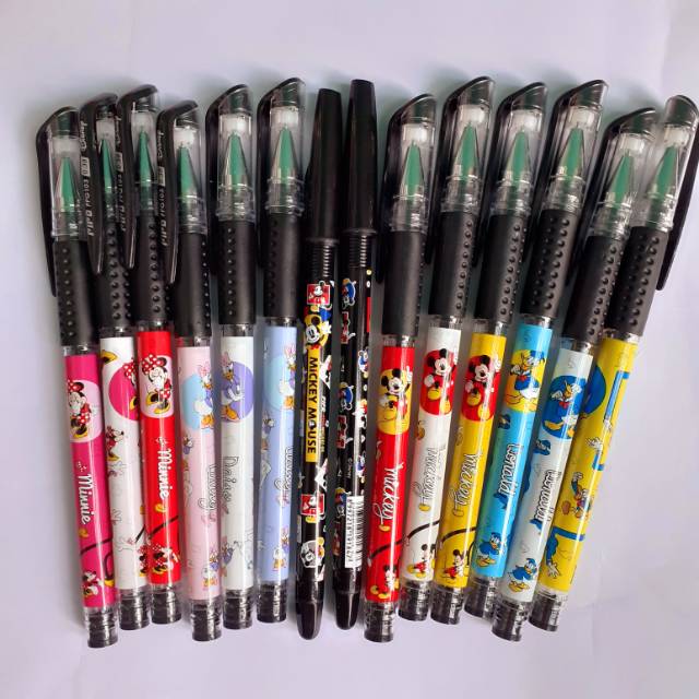 

MURAH! Pulpen Lucu Mickey Disney dpt 2 /PenGel 0.38mm Semi Pen Gel 0.55mm alat tulis sekolah kantor