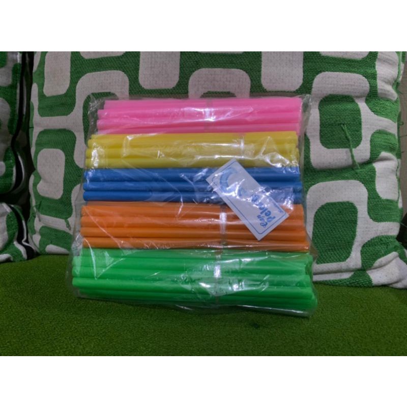 Sedotan Teh Pop Ice Warna Warni Plastik Warung