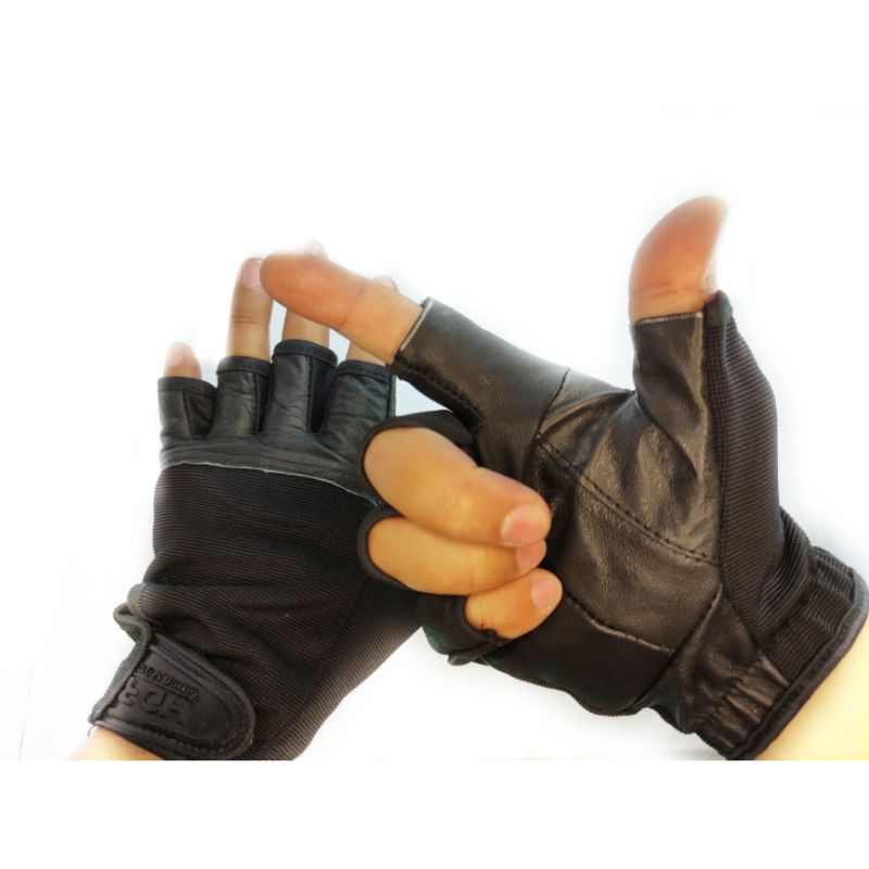 Sarung tangan kulit mtb Glove gym gowes sepeda motor riding berkendara terlaris