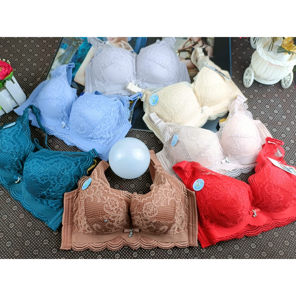 BRA / BH WANITA 268  KAWAT UKURAN 34-40 KAIT 4 TERDAPAT 5 WARNA BAHAN IMPORT PAKAIN DALAM WANITA