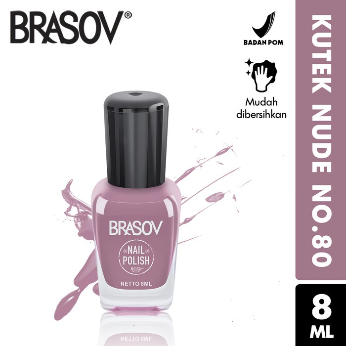 BRASOV Nail Polish Kutek Nude 8ML