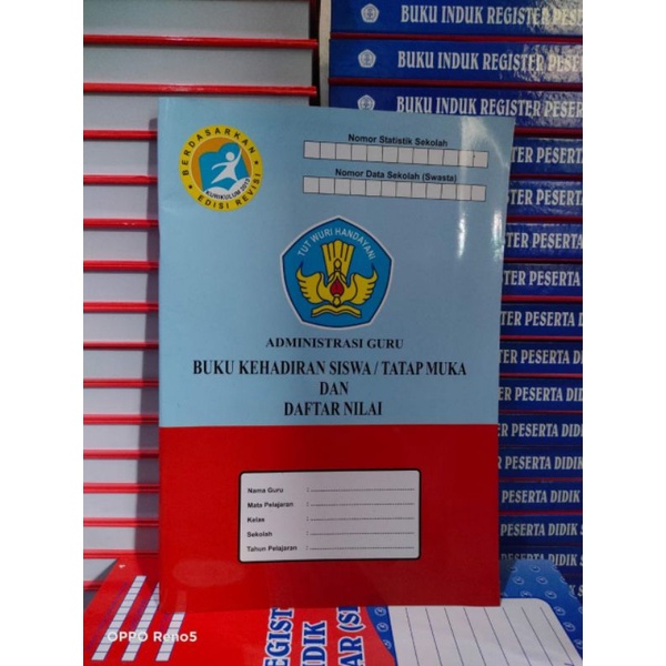 

Buku kehadiran siswa/tatap muka dan daftar nilai