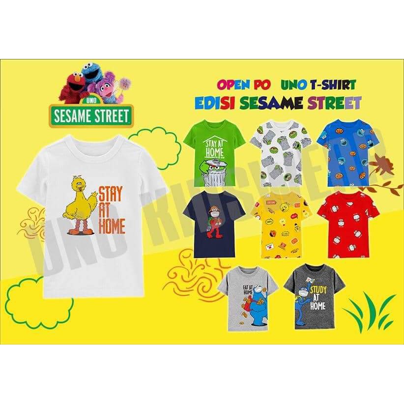BAJU KAOS ANAK UNO KIDS SESAME STREET
