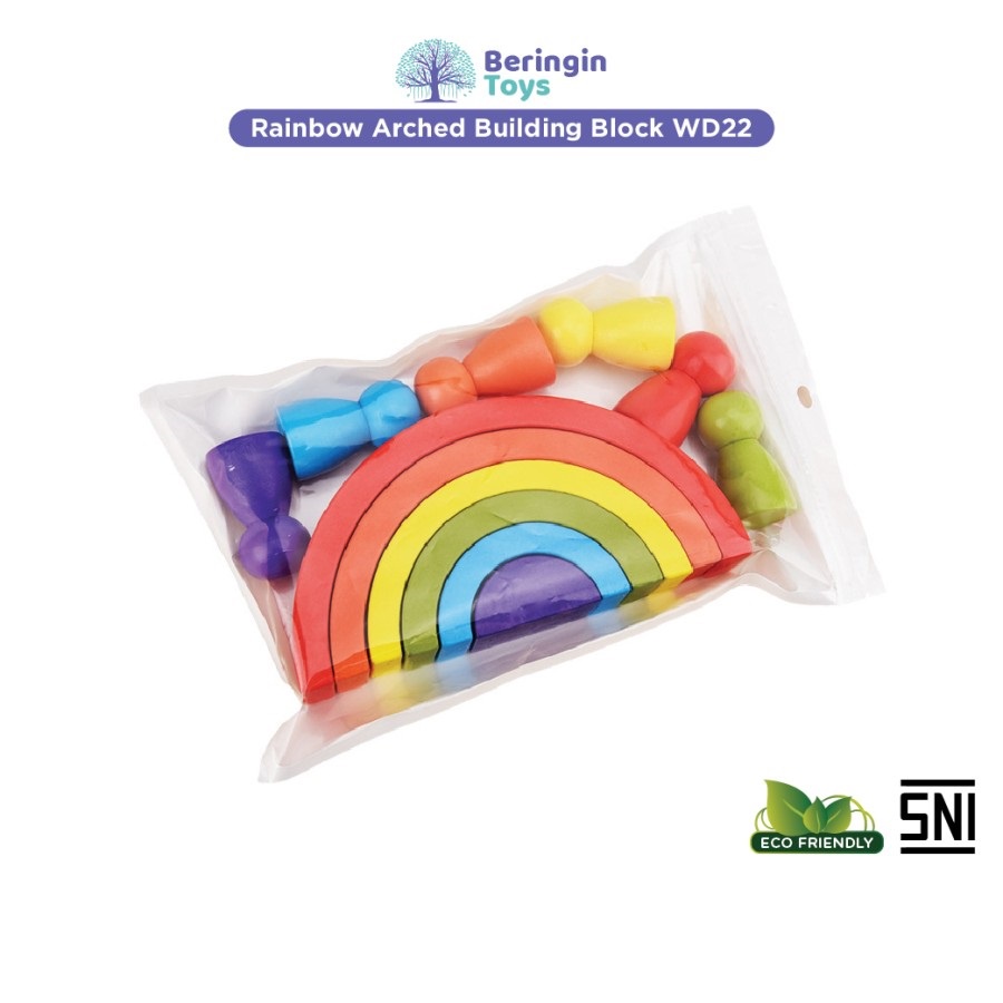 Mainan Edukasi - Rainbow Arched Building Block / Mainan Balok Susun