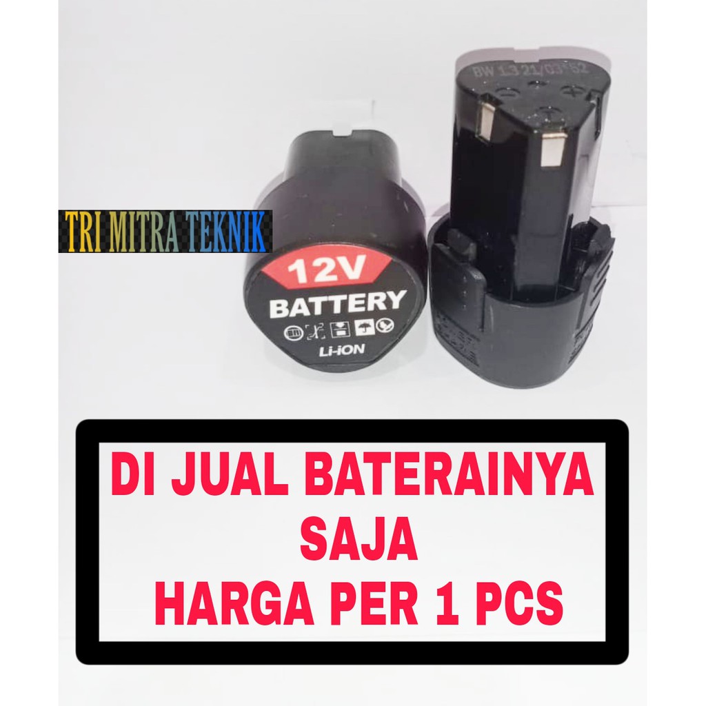 Spare Part Baterai 12V JLD  Bor Baterai JLD 12V Original Bisa Untuk Berbagai Merk Bor Baterai 12V