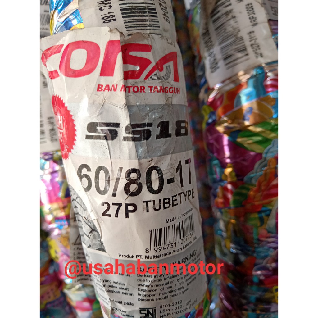 Ban Corsa SS18 60 80 Ring 17 Non Tubeless