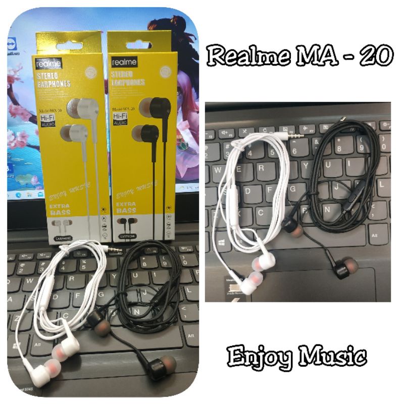 Handsfree Earphone Realme MA - 20 Extra Bass New