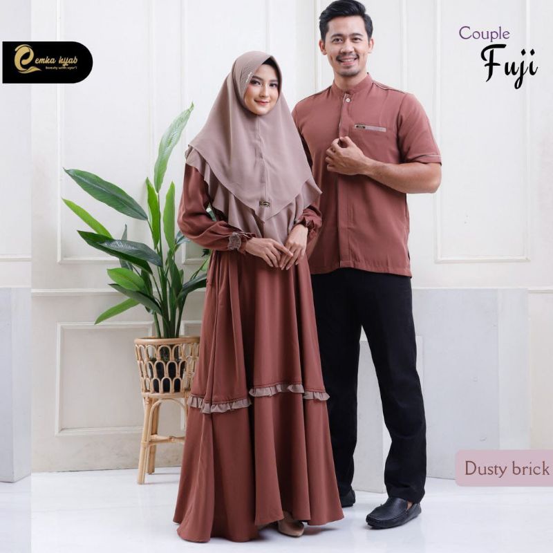 TERBARU SARIMBIT Fuji dress | By Emka Hijab ORI | Couple keluarga | Sarimbit2022 polos | Busui frien