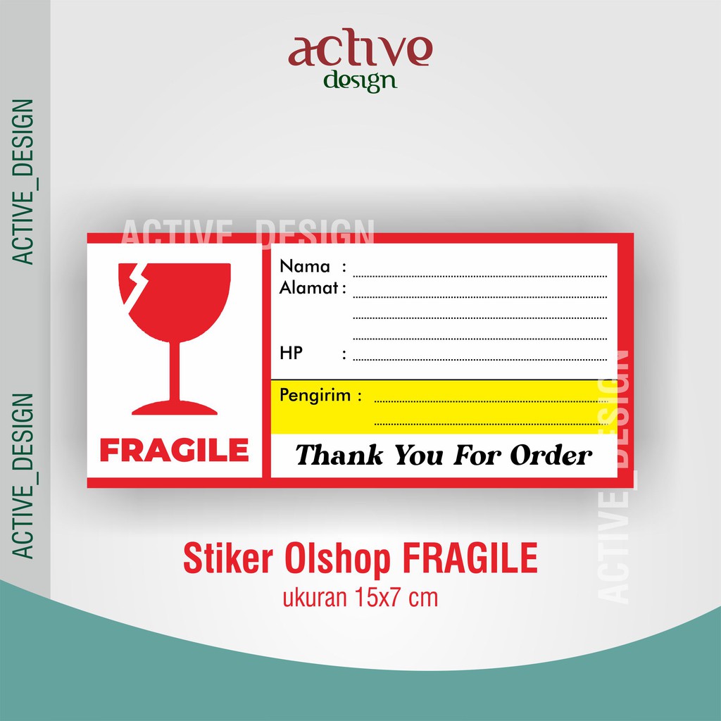 

Stiker Olshop FRAGILE MURAH isi 20 Lembar