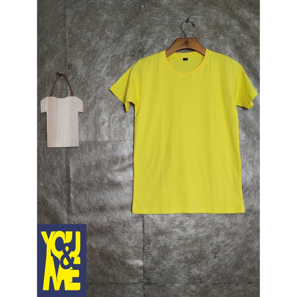 Kaos Polos/ Kaos Katun/ Kaos Katun Polos/ Kaos unisex/Kaos Polos Kuning Lemon