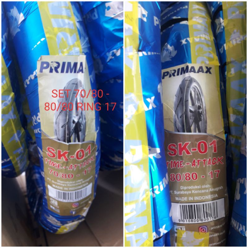 Ban Luar Primax Set Depan Belakang Sk 01 Ring 17  70/80,80/80
