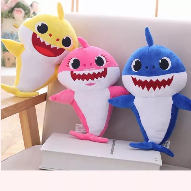 Boneka Baby Shark Anak Hiu Biru Kuning Pink  Lucu Imut Bahan Halus SNI / Boneka Imut Lucu Cocok untuk Hadiah