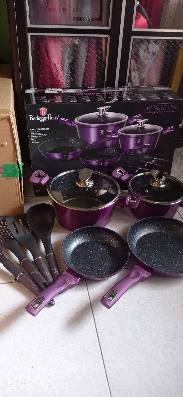 Ready Promo Free Ongkir Panci Set Berlinger Hauss Marble Antilengket Premium Impor Tahan Gores Best Seller Satu Set Alat Masak Teknologi Eropa Original Serbaguna