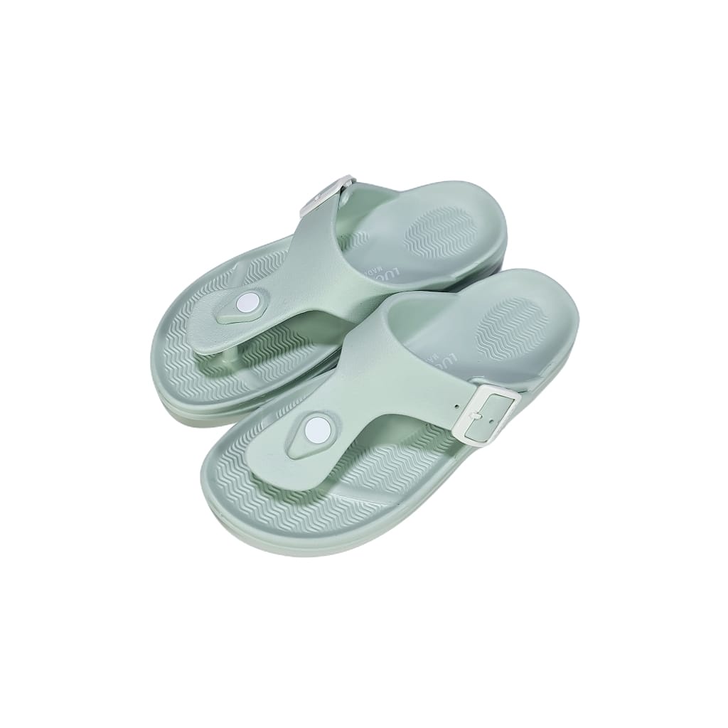 LUOFU ORIGINAL Jelly sandal karet empuk murah wanita jepit sendal japit import cewek E6195CW