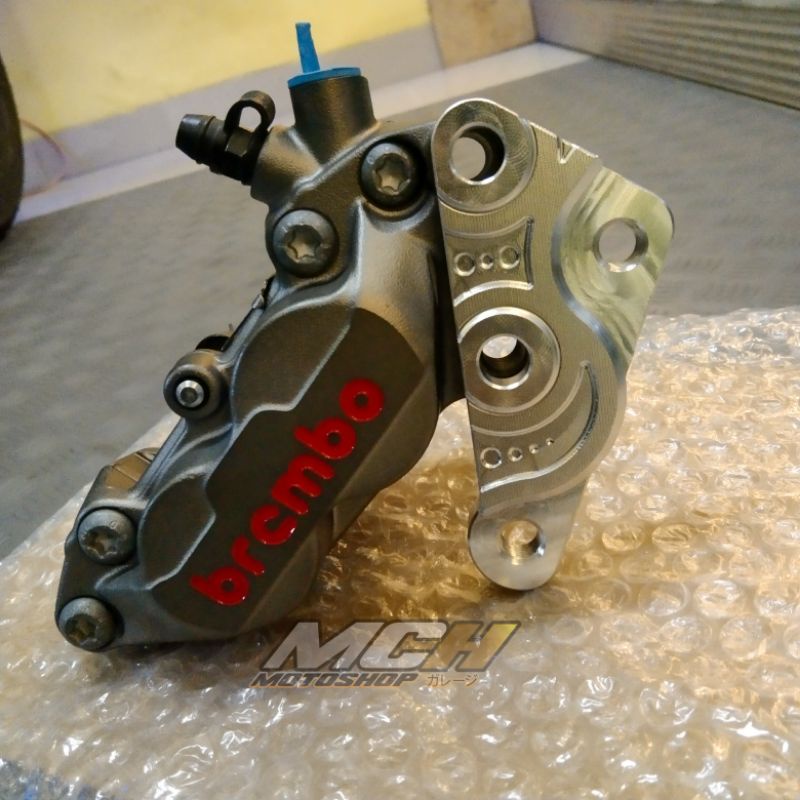 briket breket kaliper ktc kytaco brembo 4piston disk 300mm pnp shock rx king new Byson Scorpio