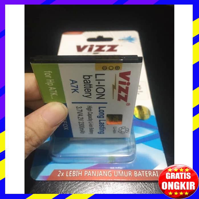 ACC HP BATERAI VIZZ CROSS EVERCROSS A7K A 7K DOUBLE POWER 2300MAH