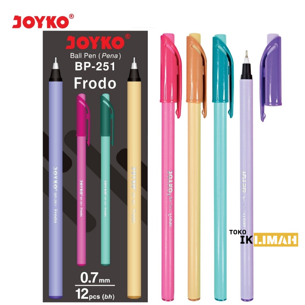 

Ball Pen Pulpen Pena Joyko BP-251 Frodo 0.7 mm 1 Box 12 Pcs