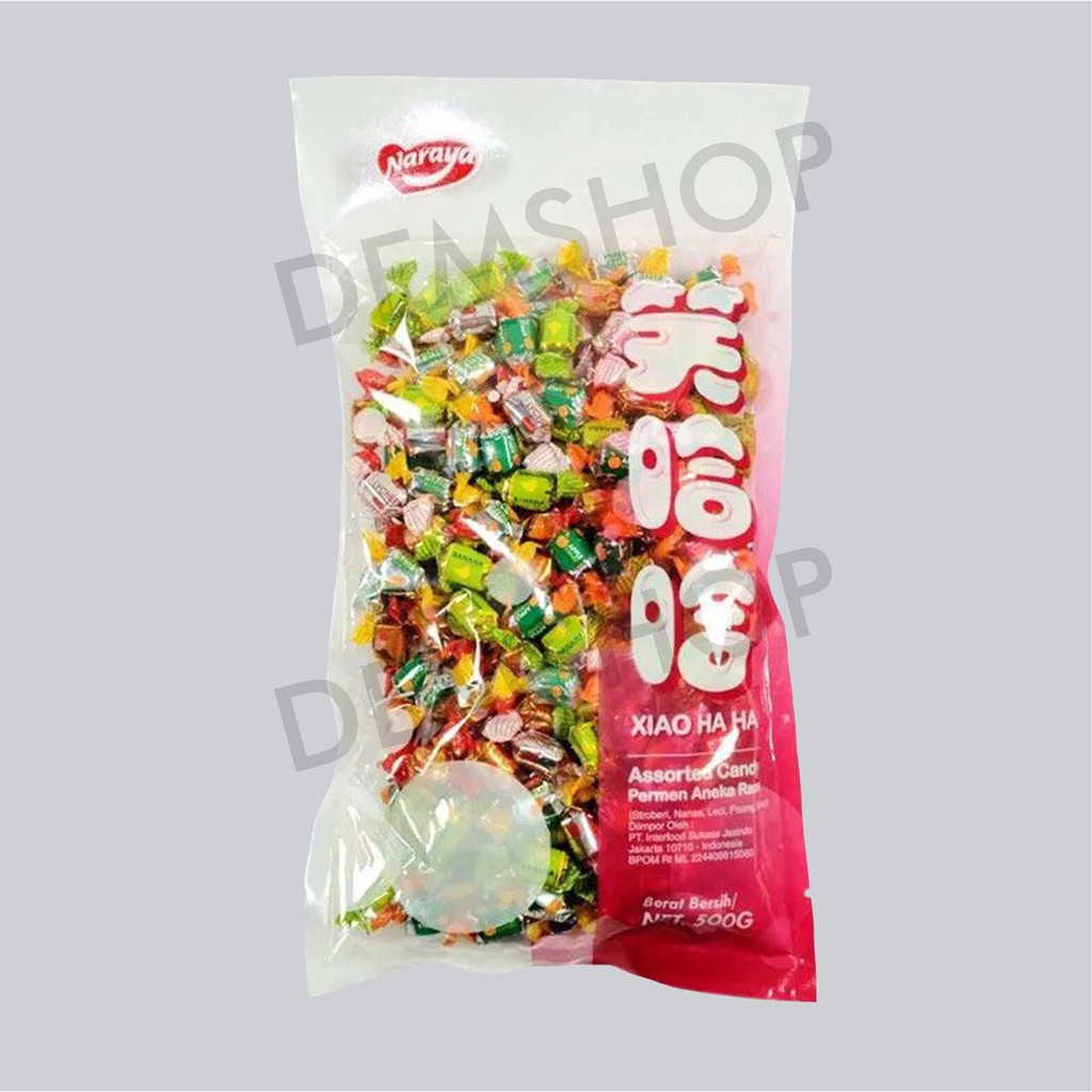 

Naraya Xiao Ha ha Assorted Candy - Permen Kecil Lebaran aneka rasa 500 gram