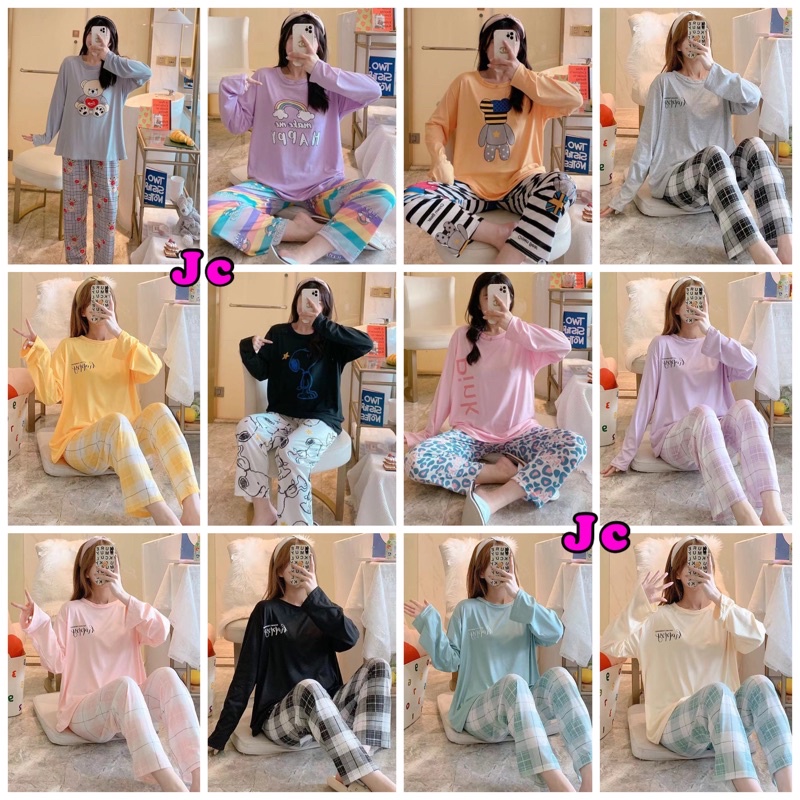 JC- Stelan Import Oversize Premium PP / Stelan piyama import Panjang  / piyama Korea Bigsize Import