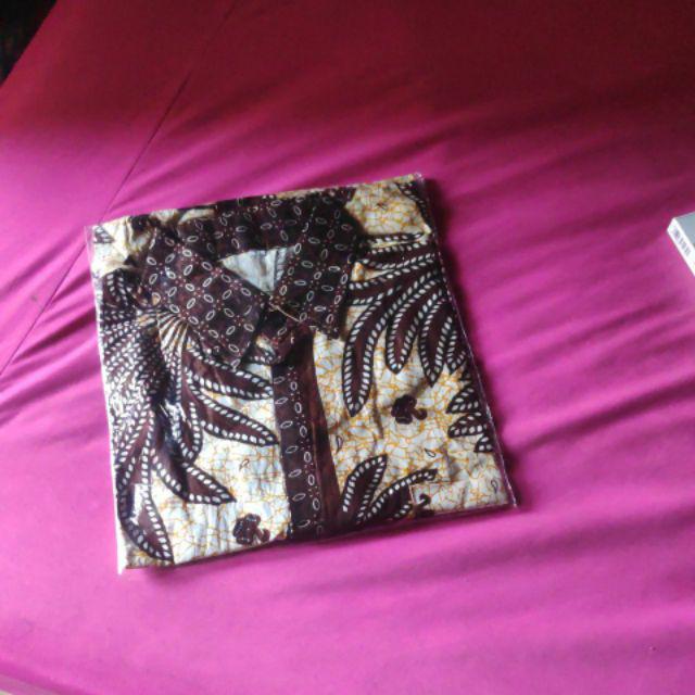 Kemeja Batik Pria Pari Krem M L Xl