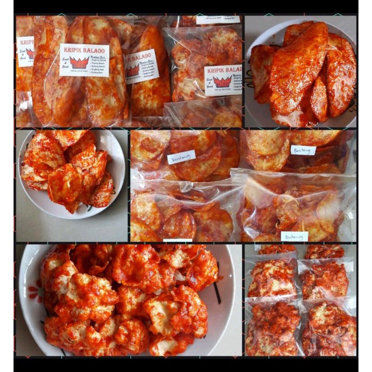 

Cemilan Mix (Keripik singkong balado, kentang balado, emping balado) dapet 6 bks