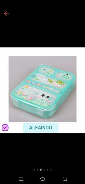 Alfaindo Lunch Box Kotak Makan Anak Bpa Free Yooyee Yy590 Sekat 5 Bubblewarp