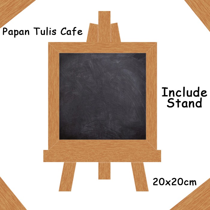 

Papan Tulis Cafe Ukuran 20x20 cm termasuk stand