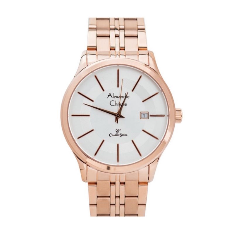 JAM TANGAN ALEXANDRE CHRISTIE PRIA CLASSIC AC8348 | AC 8348 ROSEGOLD ORIGINAL