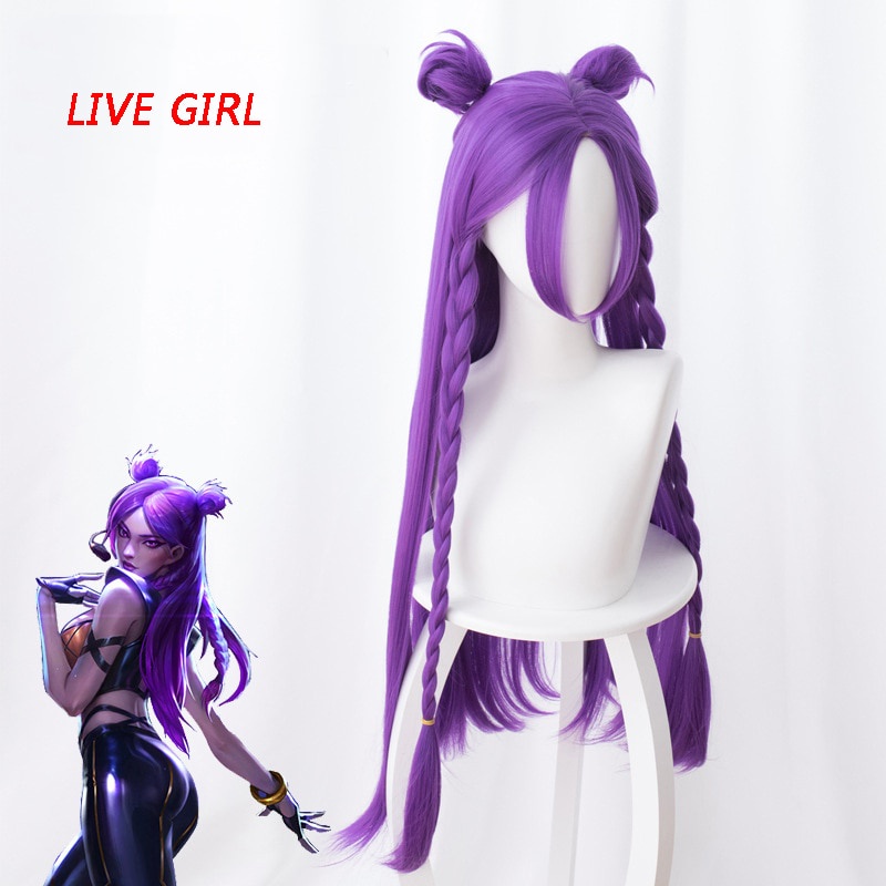 PREORDER Liva girl  Game LOL KDA Cosplay Costume Wig Kaisa Cosplay Costume Wig Women Outfit K/DA Gro