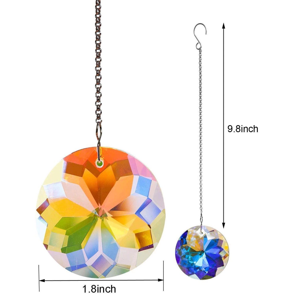 Populer Suncatcher Stained Window Bahan Metal Hiasan Jendela Dekorasi Gantung Liontin Gantung Kristal