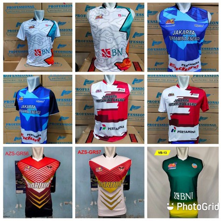 kaos volly proliga jersey voli full printing atasan voly