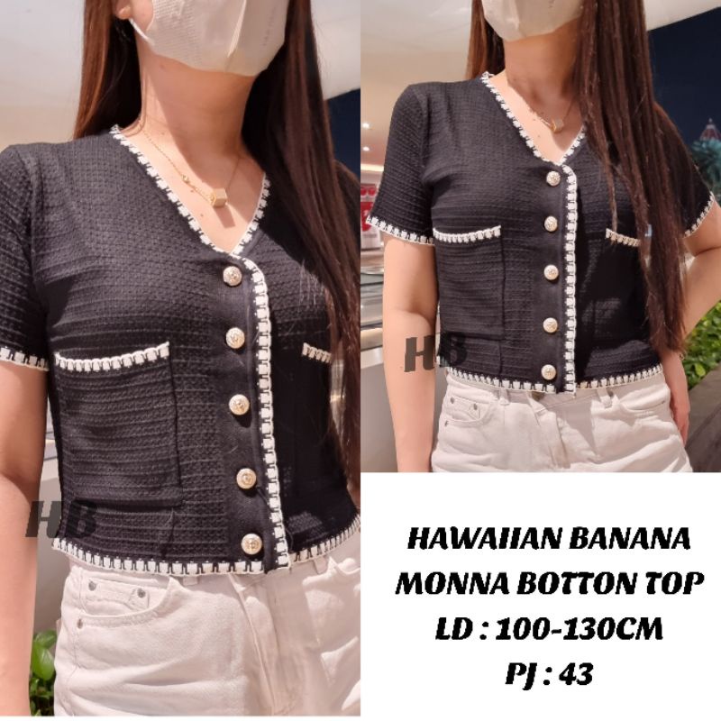 HAWAIIAN BANANA - MONNA BOTTON TOP IMPORT BANGKOK - BAHAN RAJUT IMPORT PREMIUM