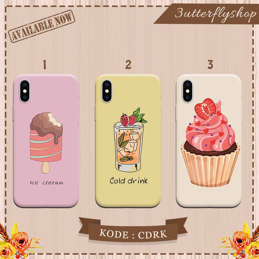 Dessert ice cream cupcake Animasi pastel case Oppo Vivo Realme Redmi Xiaomi Samsung iphone