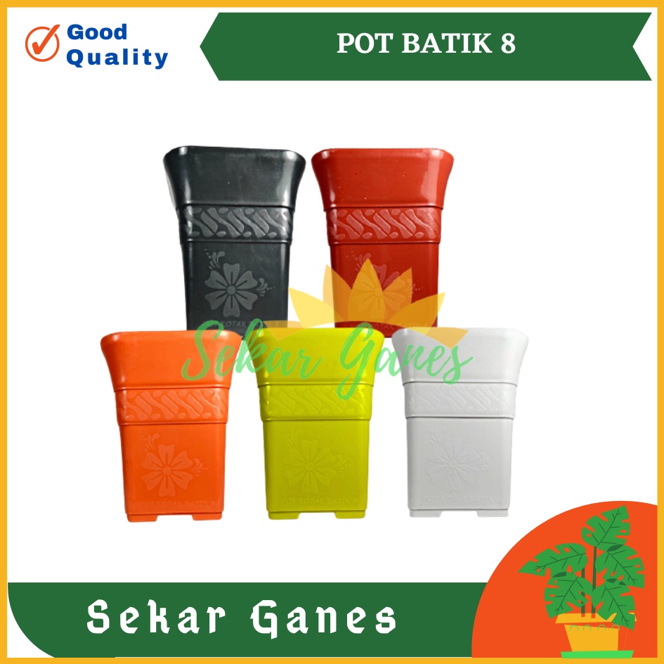 POT KOTAK KECIL SOFI 8 CM / KOTAK BATIK 8 CM PUTIH HITAM POT CACTUS KATUS SEKULENPOT NKT KOTAK 88