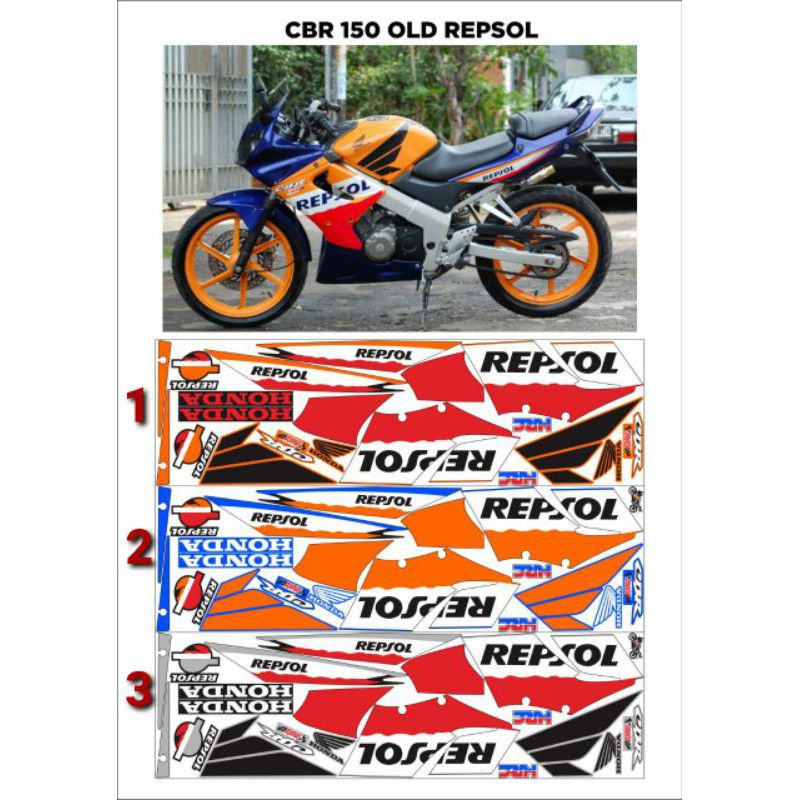 striping motor Honda CBR old / striping CBR old / Repsol ory kw / striping CBR 150 old