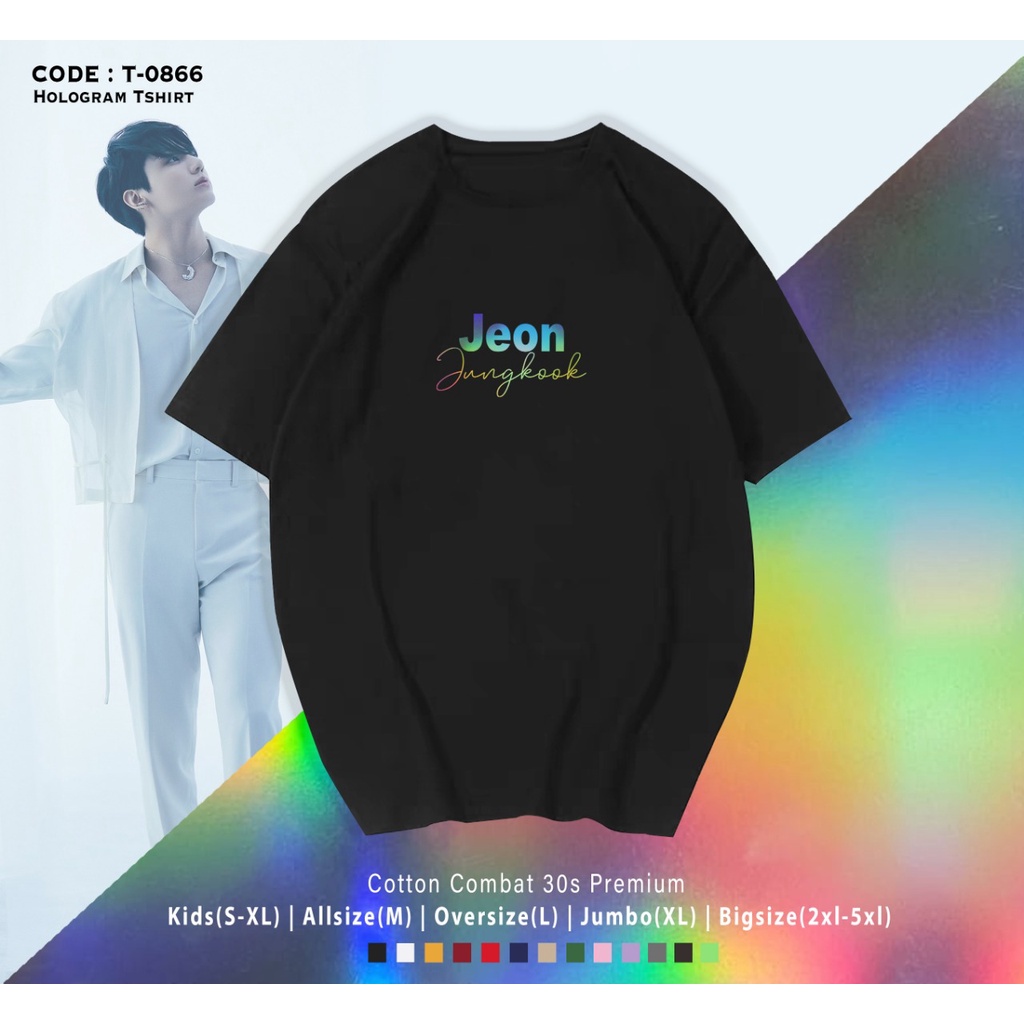 T-SHIRT PROOF HOLOGRAM NAME MAMBER BTS / PARK JI MIN / JEON JONGKOOK / V ETC / ARMY