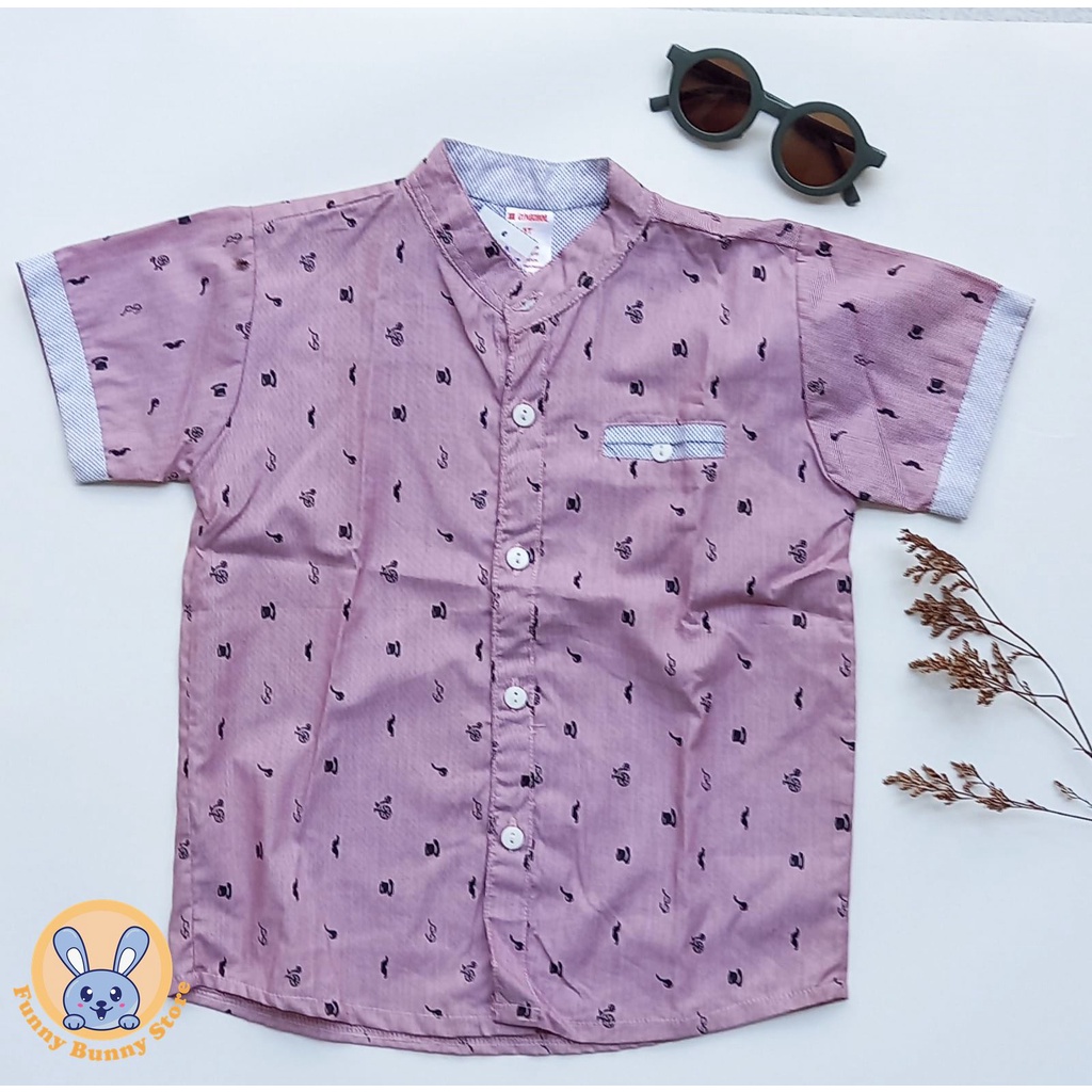 Hem Cowok Lengan Pendek Kemeja Anak Laki laki 1-5 Tahun  Hem Anak Motif Kemeja Kotak Anak Laki-laki