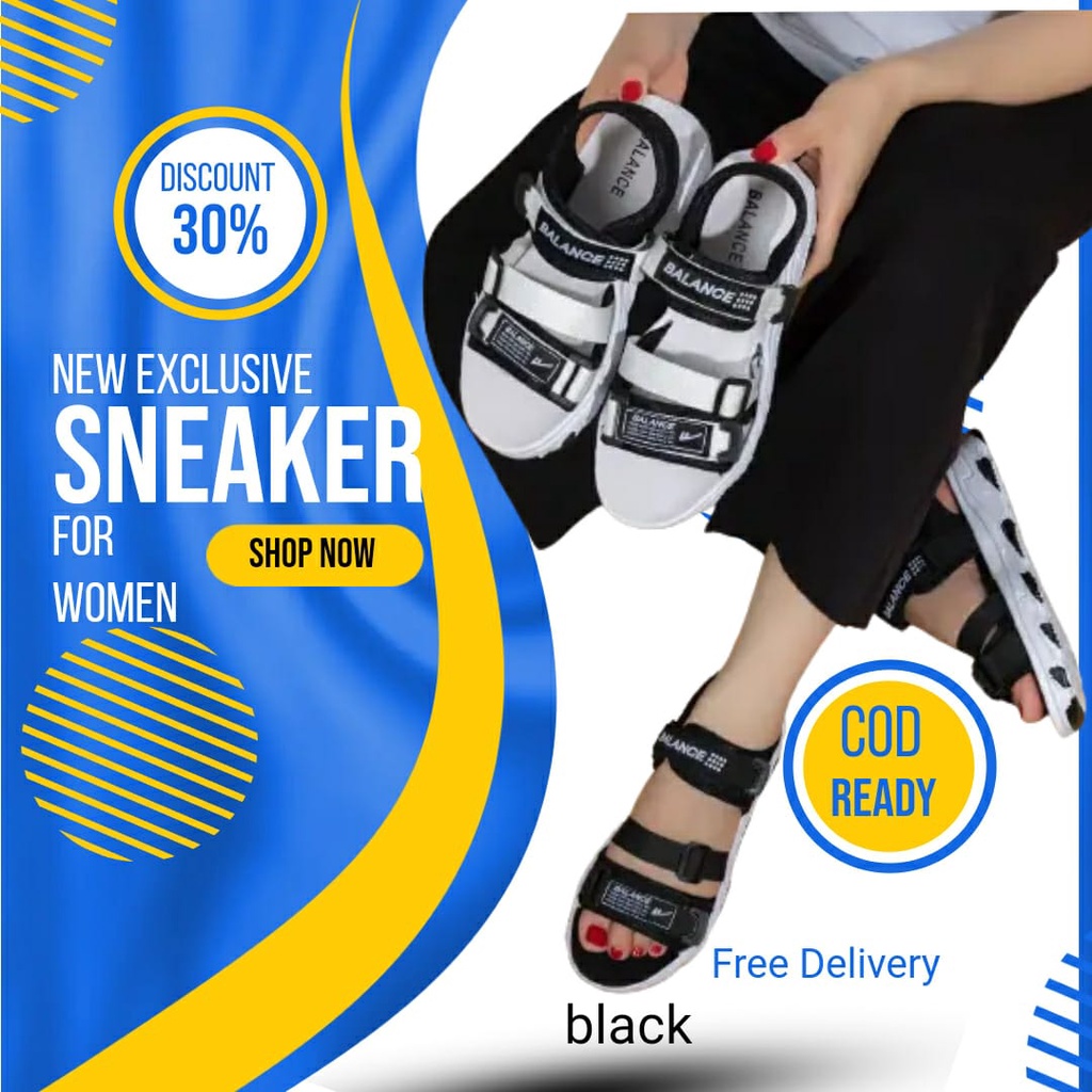 Sandal Tali Jelly Sneaker Wedges wanita import Terbaru AGUNG STYLE Balance 2027-1