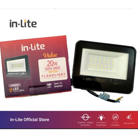 Lampu Sorot / Tembak In-lite 20w LED Flood light INF-030