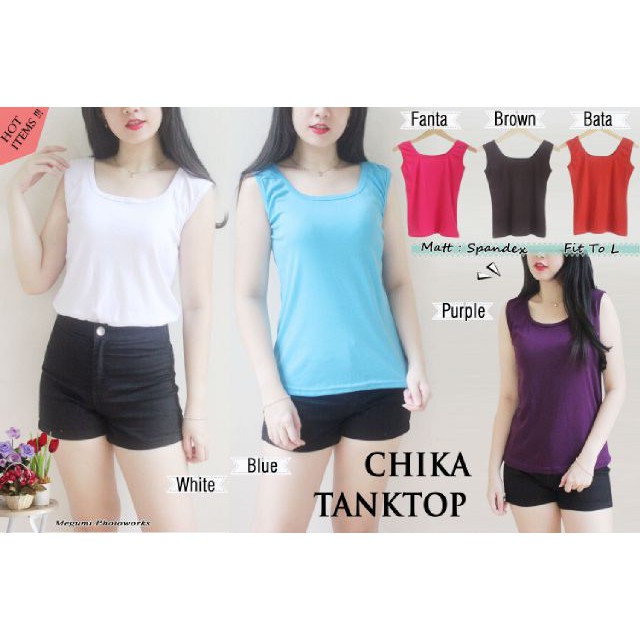 [chika tanktop RO] Tanktop Wanita Spandek Varian Warna