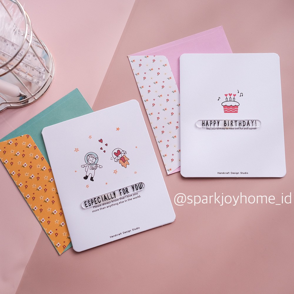 

Kartu Ucapan Ulang tahun Greeting Card Birthday Gift Souvenir Hang Tag Label Serbaguna