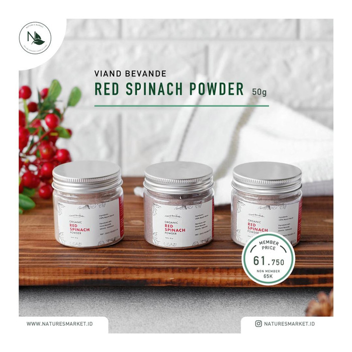

Spesial Promo - Viand Bevande Food Powder Red Spinach 50Gr